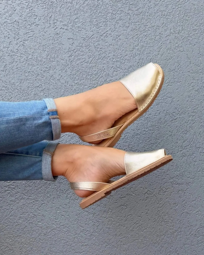 SHOEQ Champagne Luxe Avarca for Women | Best Price UAE
