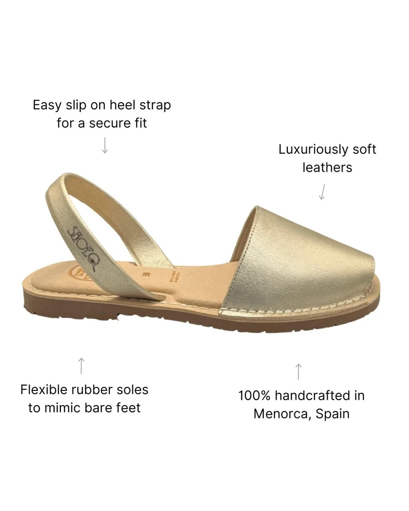 SHOEQ Champagne Luxe Avarca for Women | Best Price UAE