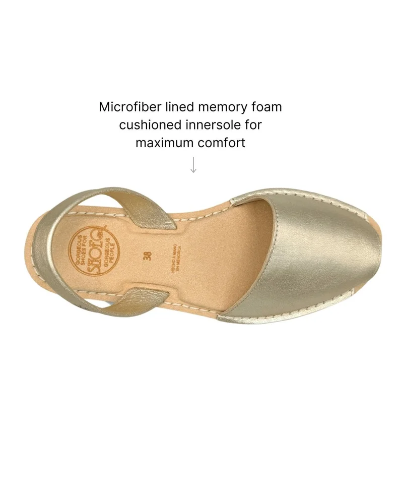SHOEQ Champagne Luxe Avarca for Women | Best Price UAE