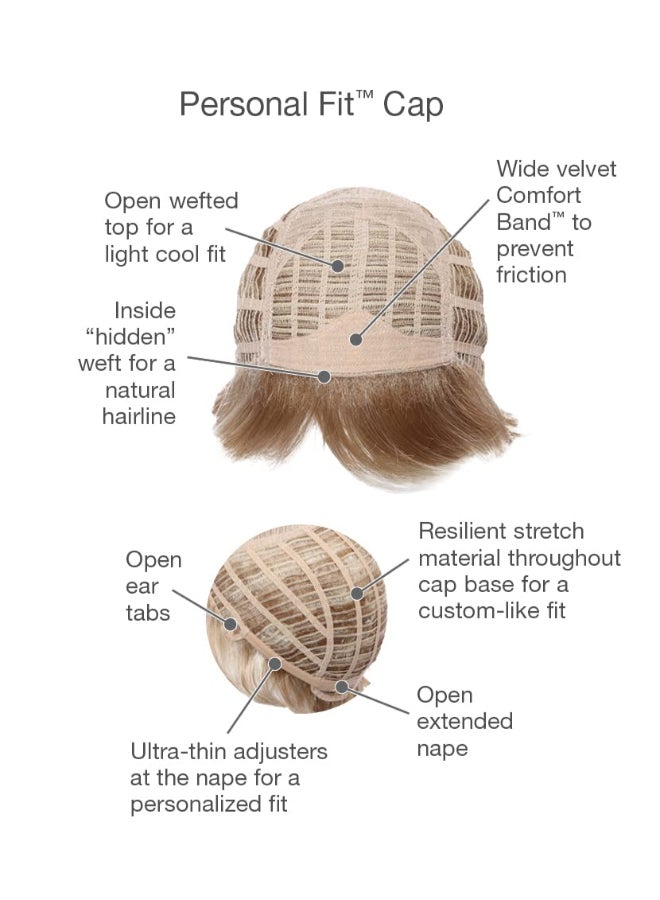 Gabor Acclaim Short Layered Comfort Cap Wig by Hairuwear Petite Size G31 Mango Mist - Image 4