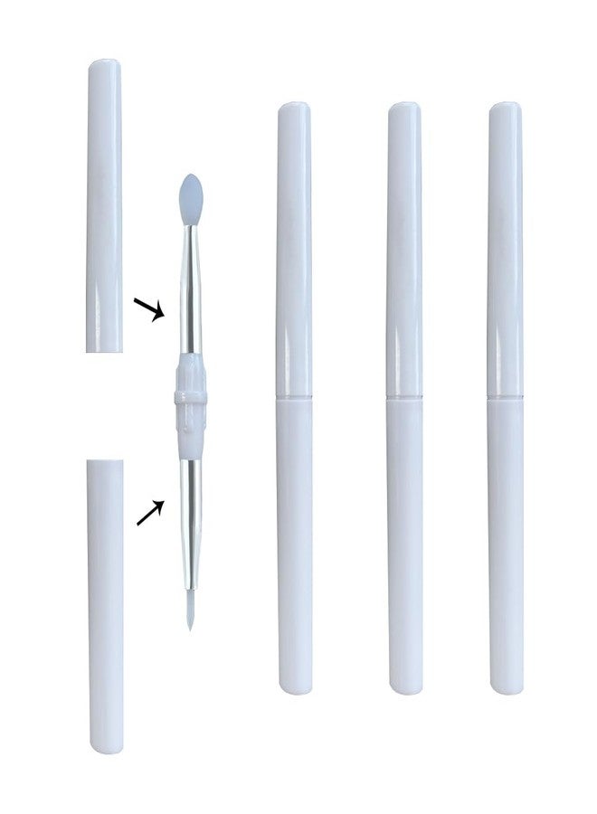 LORMAY 4 Pcs Double Sided Silicone Makeup Brushes for Eyeliner, Eyeshadow, and Lip Mask - Image 1