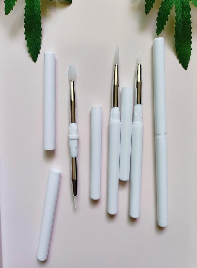 LORMAY 4 Pcs Double Sided Silicone Makeup Brushes for Eyeliner, Eyeshadow, and Lip Mask - Image 2