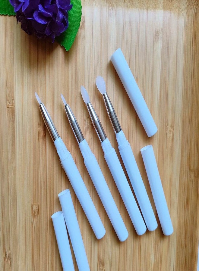 LORMAY 4 Pcs Double Sided Silicone Makeup Brushes for Eyeliner, Eyeshadow, and Lip Mask - Image 3