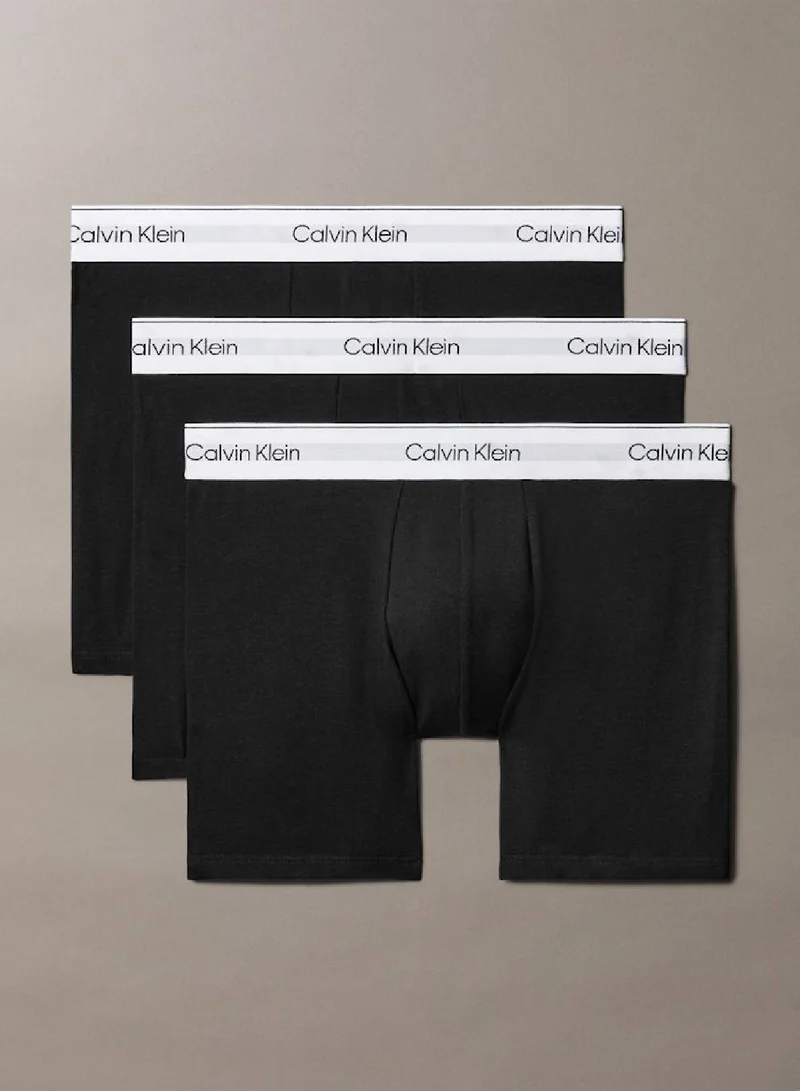 CALVIN KLEIN 3 Pack Boxer Briefs - Icon Cotton Stretch