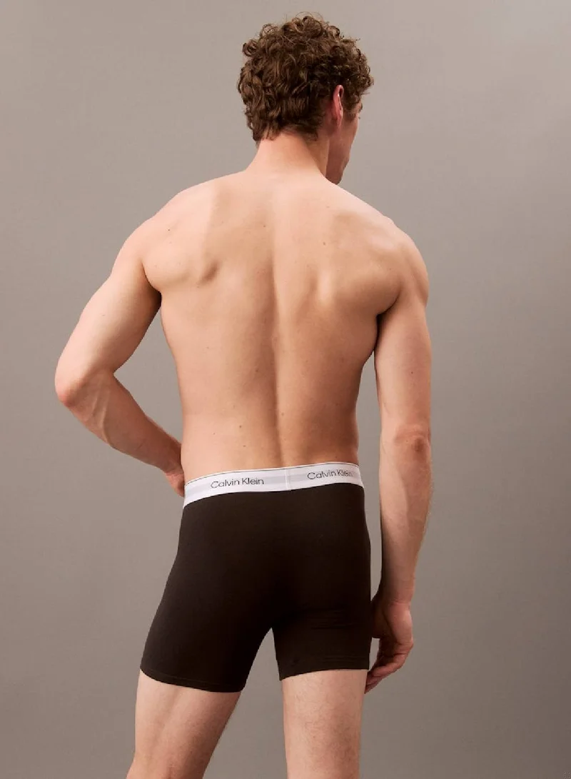 CALVIN KLEIN 3 Pack Boxer Briefs - Icon Cotton Stretch