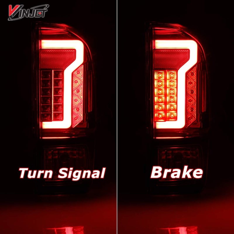 Winjet LED Tail Light Assembly for 2016-2023 Toyota Tacoma - LED Glow Bar Running Tail Lights (1 Pair) - Image 3
