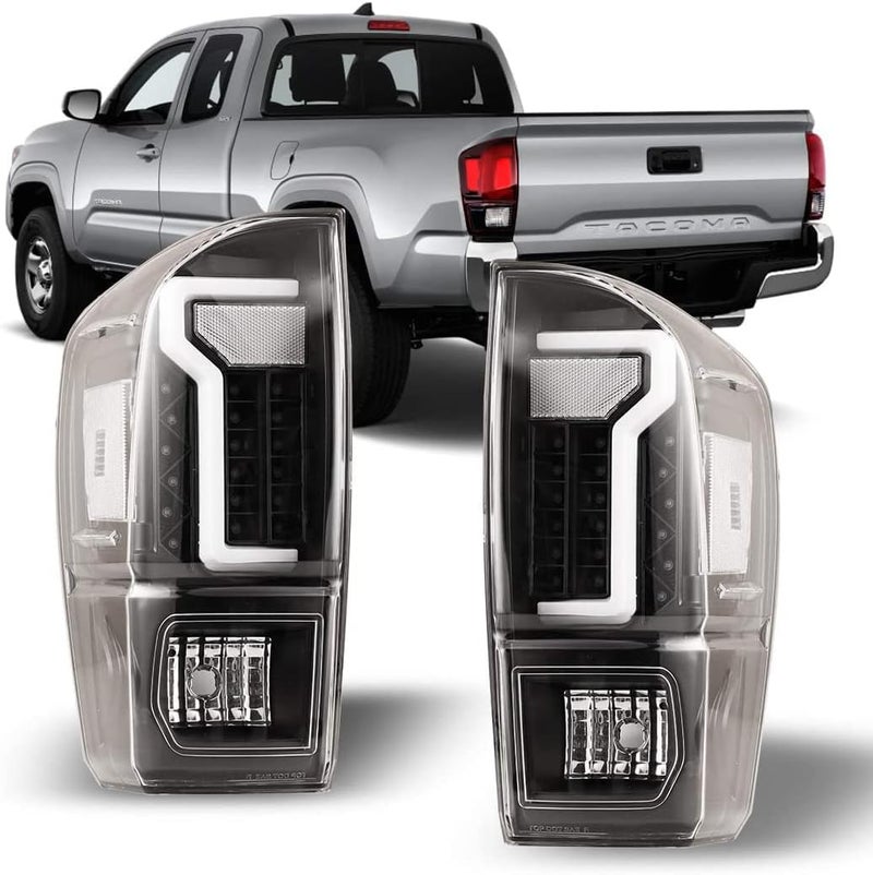 Winjet LED Tail Light Assembly for 2016-2023 Toyota Tacoma - LED Glow Bar Running Tail Lights (1 Pair) - Image 1