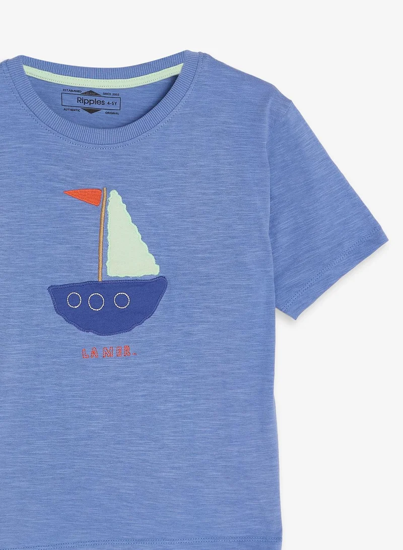 Ripples  Boys Round Neck T-shirt & Shorts Set for Kids | Best Price UAE