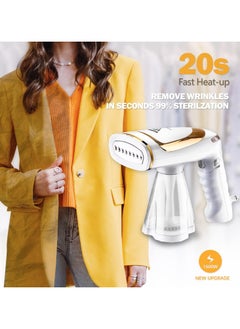 ARNOTEC Clothes Steamer, 1600W High Power Handheld Steamer, Portable Foldable Travel Garment Steamer, Three Speed ​​Adjustable Garment Steamer with Removable 250ml Water Tank, 20s Fast Heating  - Image 3