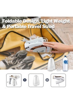 ARNOTEC Clothes Steamer, 1600W High Power Handheld Steamer, Portable Foldable Travel Garment Steamer, Three Speed ​​Adjustable Garment Steamer with Removable 250ml Water Tank, 20s Fast Heating  - Image 5