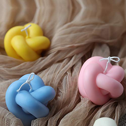 TOPYS 2-Pack Silicone Molds 3D Candle Molds, Woolen Ball Mould and Knot Mold,Ball of Yarn Design Fondant Mold for Candle Making and Baking Making Soap Wax Cake Mousse Ice Cream - Image 5