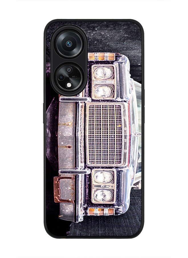 Stylizedd Rugged Black edge case for Oppo A98 5G, Slim fit Soft Case Flexible Rubber Edges Anti Drop TPU Gel Thin Cover- Old Ford  - Image 1