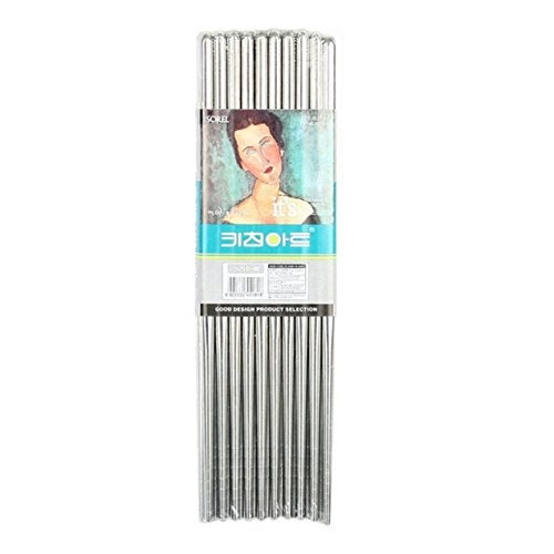 KitchenArt Olivia tree Chopsticks Non-Slip Grooves - Strong 10 Pairs Stainless Steel Vacuum Hollow Chopsticks - Image 3