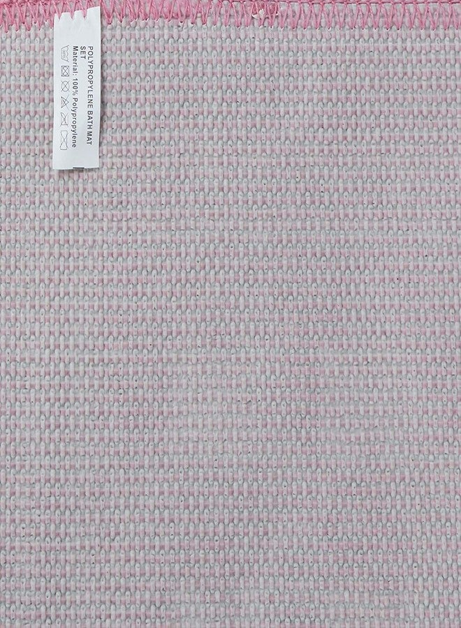 تاش هوم فاشون طقم سجاد حمام من قطعتين من تاش، فائق الامتصاص، بلون بنفسجي وردي سادة - Image 5