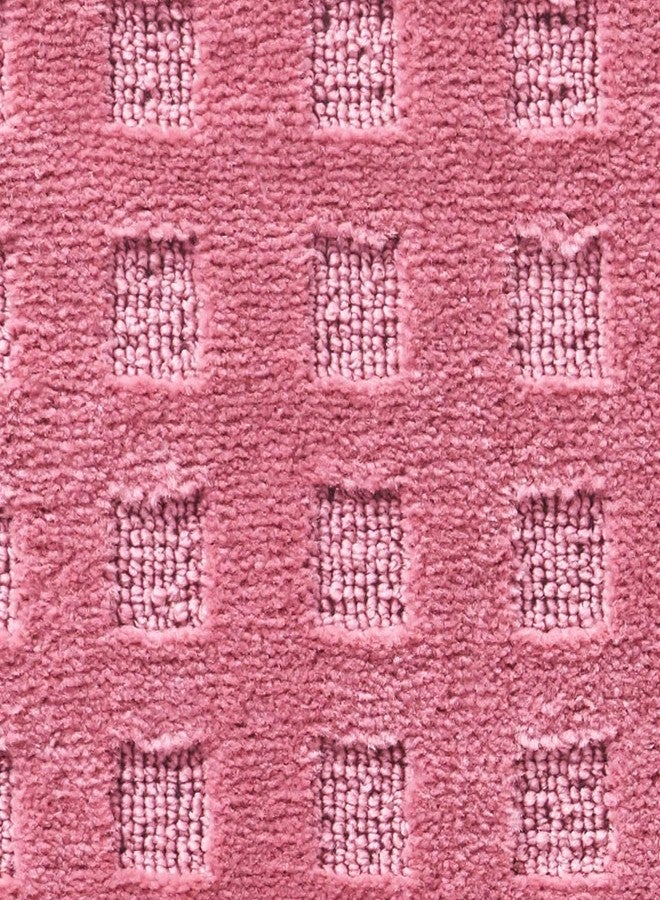 تاش هوم فاشون طقم سجاد حمام من قطعتين من تاش، فائق الامتصاص، بلون بنفسجي وردي سادة - Image 3