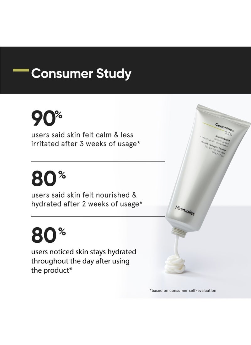MINIMALIST - 0.3% Ceramide Moisturizing Face Cream For Dry Skin | Barrier Repair, Dryness And Deep Moisturization | Daily Moisturizer For Face - Image 1