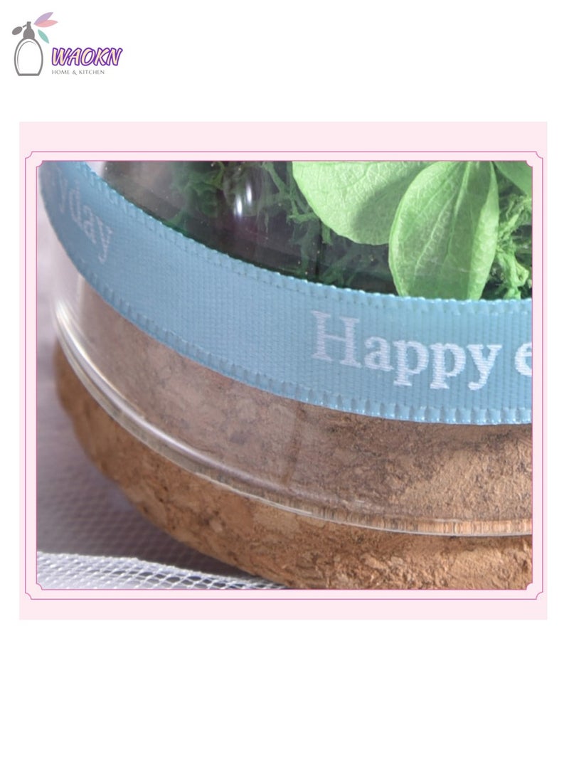 WAOKN Eternal Rose Glass Bottle High Appearance Level Creative Gift Box Light up Rose in Glass Dome Family Decoration for Mother’s Day Valentine’s Day Anniversary Pink - Image 3