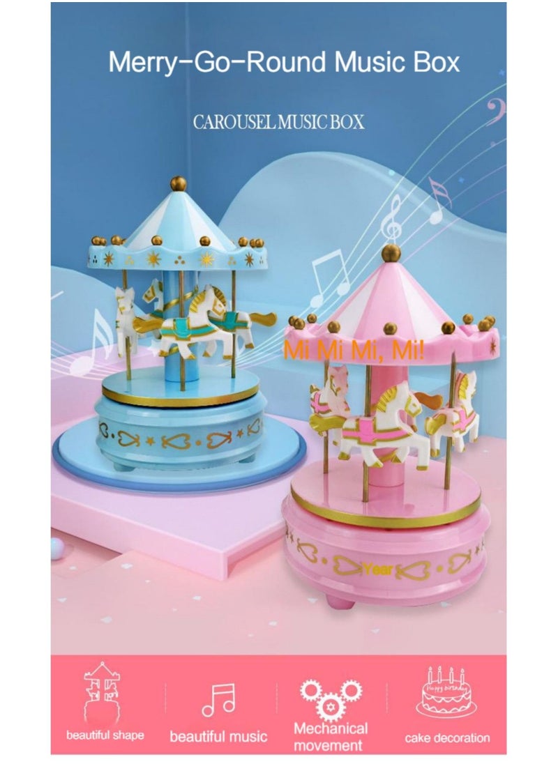 Merry Go Round Carousel Music Box With Light