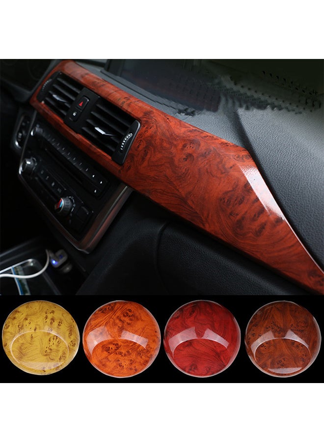 Car Wood Grain Sticker Car Interior Film High Gloss Wood Grain Vinyl Decal Color Change Film Bright Surface Mahogany Grain Center Control Film Modified Renovation Sticker 30x100cm - Image 2