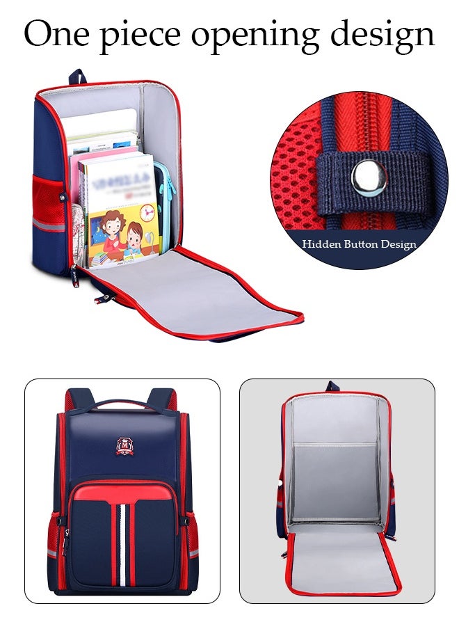 DUNISO Kids School Backpack Large Capacity School Bag Toddler Waterproof Lightweight Kids Backpack with Ergonomic Design, Adjustable Padded Straps Book Bag with Back Reflective Strip for 3-6th Grade Kids  - Image 2
