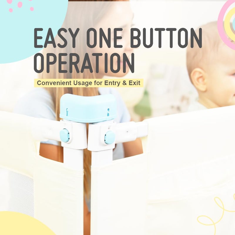 Safe-O-Kid حاجز سرير مصمم SAFE-O-KID® مع ضمان لمدة سنة، بيج (5 أقدام/152 سم) عبوة من 1 - Image 5