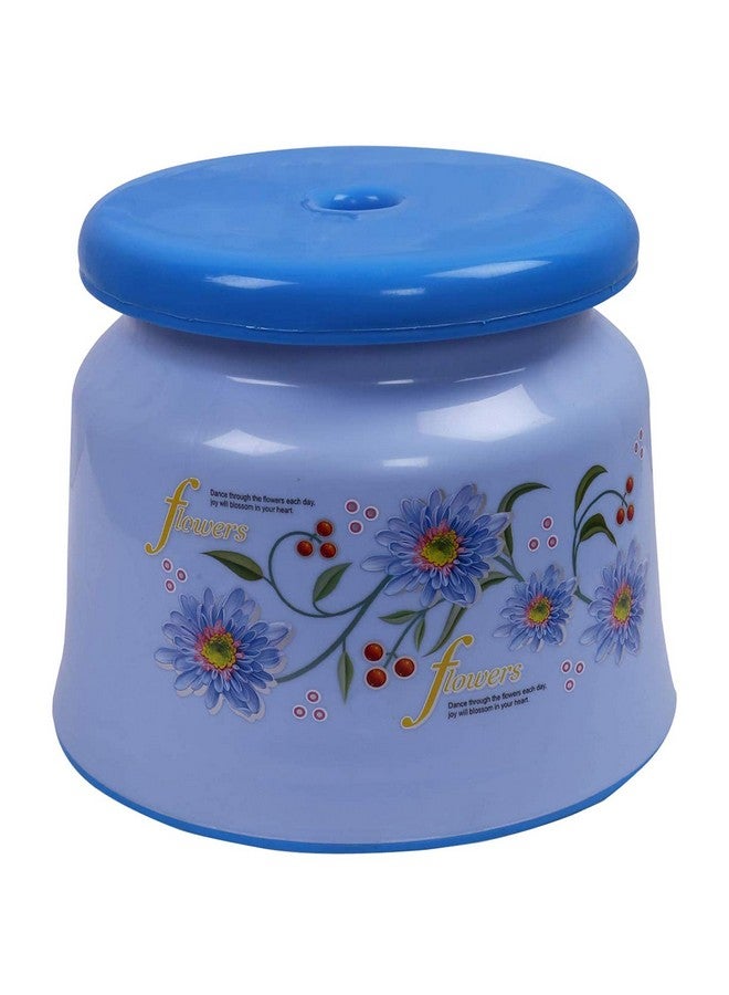 Kuber Industries Pack of 1 Bathroom Stool|Plastic Stool for Bathroom|Anti-Slip with Strong Bearing|Solid Surface & Unbreakable Material|Blue - Image 1