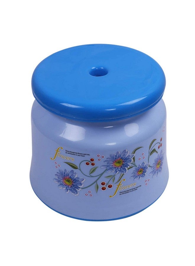 Kuber Industries Pack of 1 Bathroom Stool|Plastic Stool for Bathroom|Anti-Slip with Strong Bearing|Solid Surface & Unbreakable Material|Blue - Image 4