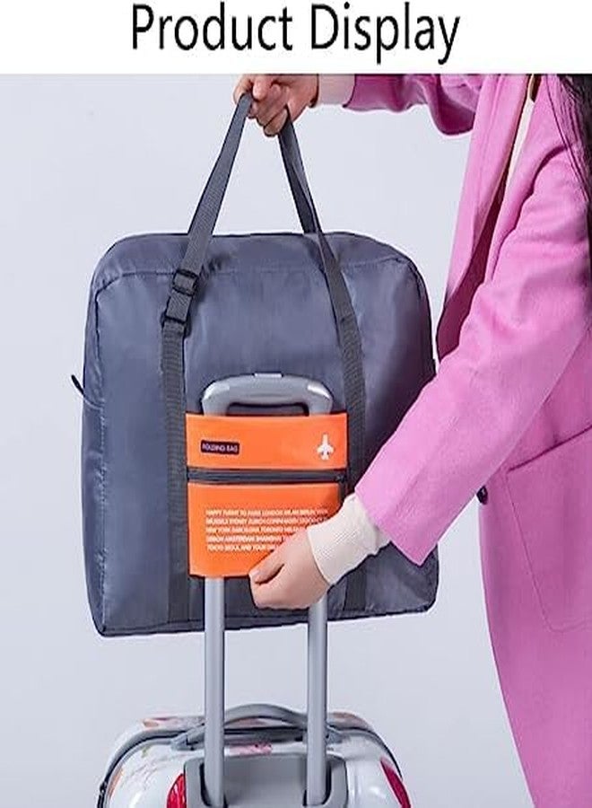 Flywind حقائب سفر قابلة للطي ومقاومة للماء من فلاي ويند، مزودة بسحاب، حقيبة خفيفة الوزن لتنظيم الملابس وتخزين الأمتعة، مناسبة للأعمال والأنشطة الخارجية والتخييم والسفر (برتقالي) - Image 5