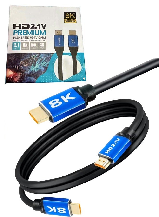 8K HDMI Cable 2.1 48Gbps TV Computer Set-top Box PS4 PS5 Connection Cable 8K 60Hz 4K 120Hz - Image 1