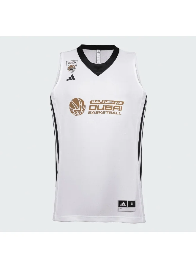 اديداس Adidas Dubai Bb Home Jersey Men White Basketball Shorts For Men Xs