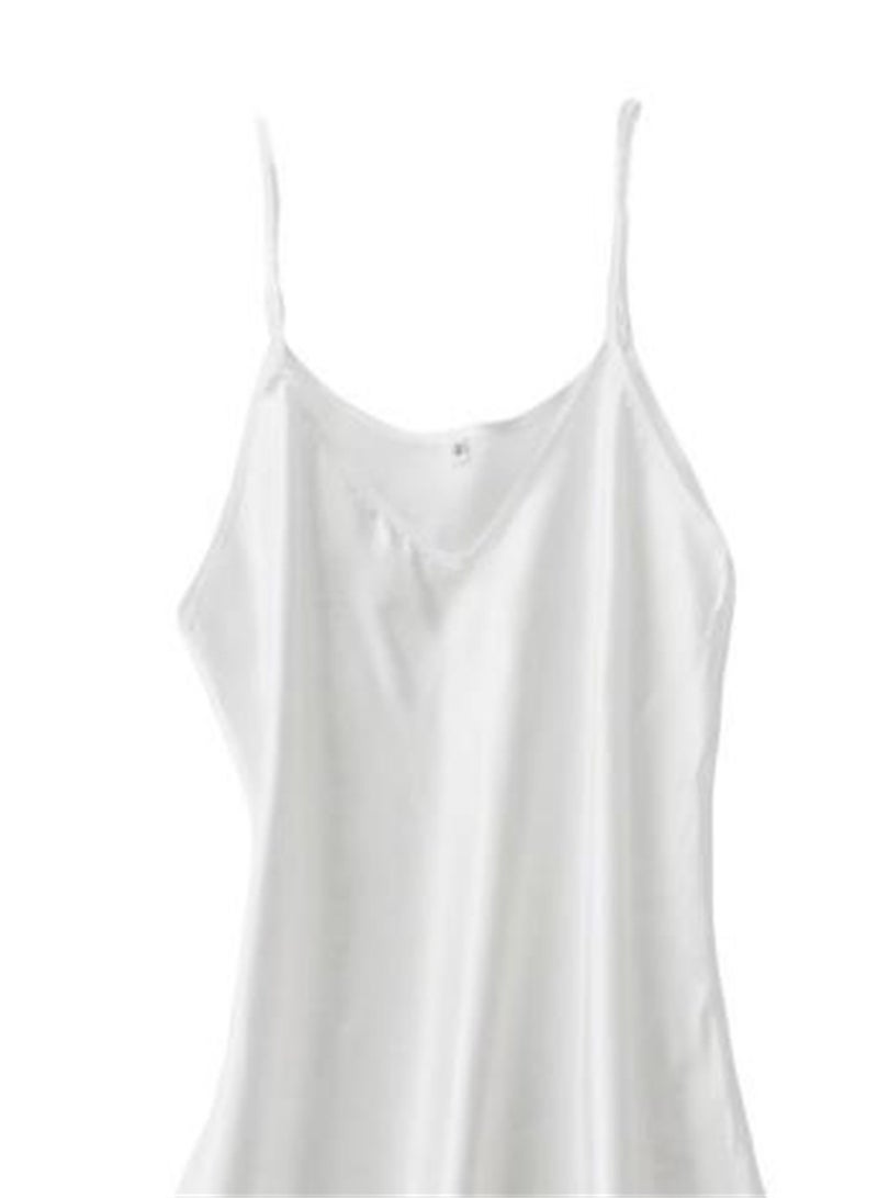Ice silk pajamas women's suspender pajamas thin solid color pajamas - Image 2