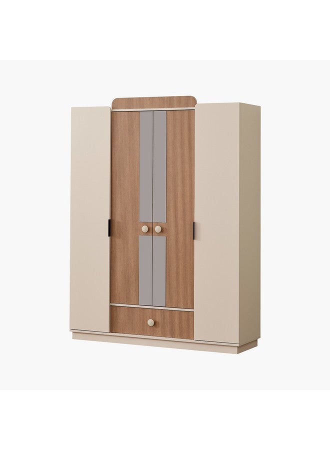 Home Box خزانة كينغسلاي بأربعة أبواب مع درج واحد ومرآتين 51.8 x 207.8 x 161.2 سم - Image 3