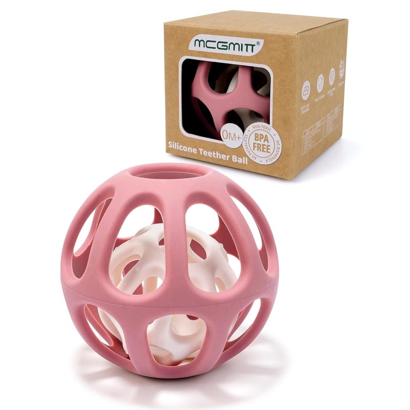 MCGMITT Sensory Balls for Baby Food Grade Stretchy Silicone Infant Ball Easy Grasp Ball for Babies 012 Months BPAFree Montessori Learning Toy Developmental Teething Toys Baby Shower Gifts - Image 1