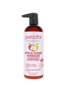 Pura d'or 16 Oz Apple Cider Vinegar Thin2Thick Conditioner - Biotin, Keratin, Caffeine, Castor Oil & Key Active Ingredients for All Hair Types, Men & Women  - Image 1
