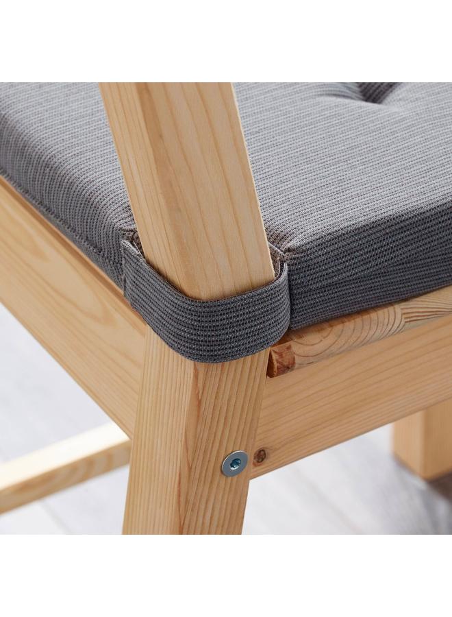 Zaboon Chair pad, grey, 42/35x40x4 cm - Image 4