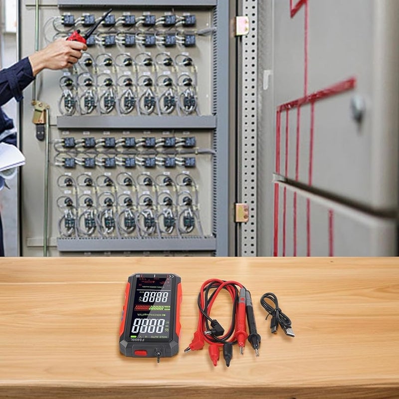 FS899C Smart Multimeter Rechargeable True RMS 6000 Counts USB C 4 8 Inch Backlit Display - Image 3