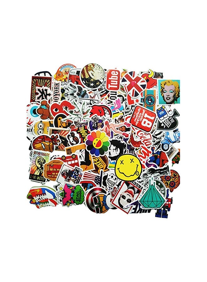 حزمة ملصقات مقاومة للماء مكونة من 100 قطعة لزينة اللابتوب، زجاجات الماء، السيارات، الدراجات النارية، الدراجات، ملصقات الصدمات، ألواح التزلج، الأمتعة، حافظات الهواتف، الزينة اليدوية، الشعارات، الكتب - Image 1