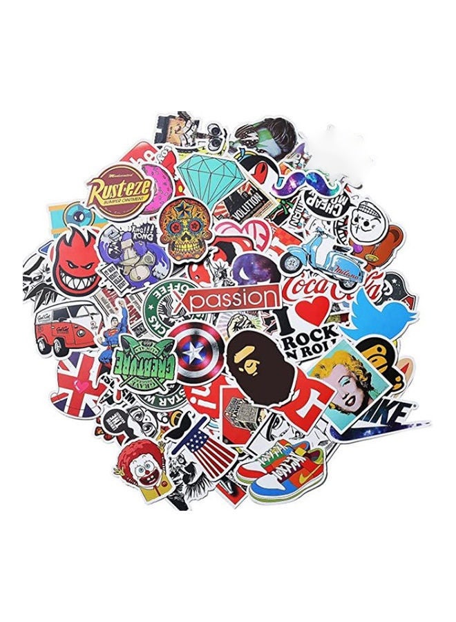 حزمة ملصقات مقاومة للماء مكونة من 100 قطعة لزينة اللابتوب، زجاجات الماء، السيارات، الدراجات النارية، الدراجات، ملصقات الصدمات، ألواح التزلج، الأمتعة، حافظات الهواتف، الزينة اليدوية، الشعارات، الكتب - Image 2