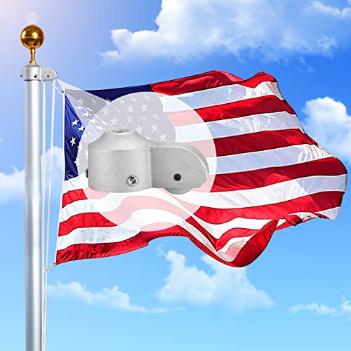 NQ Flag Pole Truck with Nylon Pulley for 1.6" to 2" Diameter USA Flag Poles,Heavy Duty Flag Pole Halyard Truck,Aluminum Alloy Flag Pole Truck (2", Sliver) - Image 2