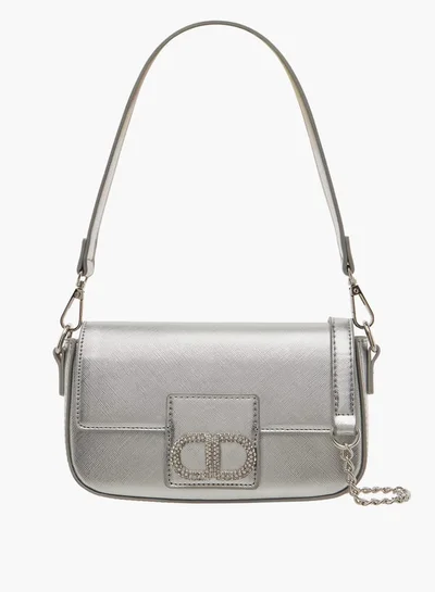 Flora Bella By Shoexpress Womens Handbag With Brand Scraf On Handle