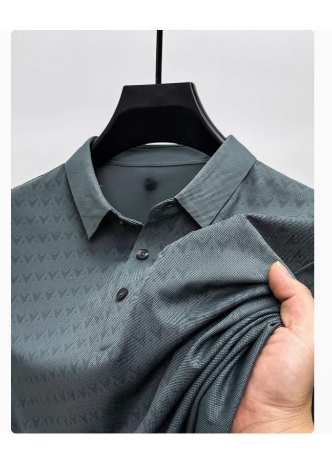 Men's High-End Short Sleeved T-Shirt Polo Shirt - Image 1