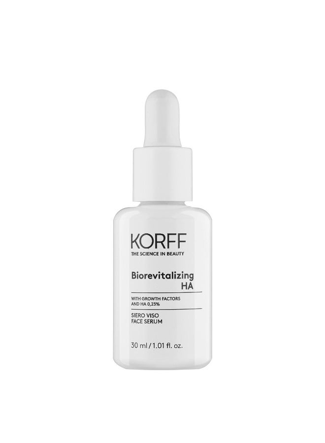 Korff Biorevitalizing HA Face Serum 30ml Deep Hydration Anti Aging Care Restores Skin Density Elasticity and Radiance Lightweight Fast Absorbing Hyaluronic Acid Formula - Image 1