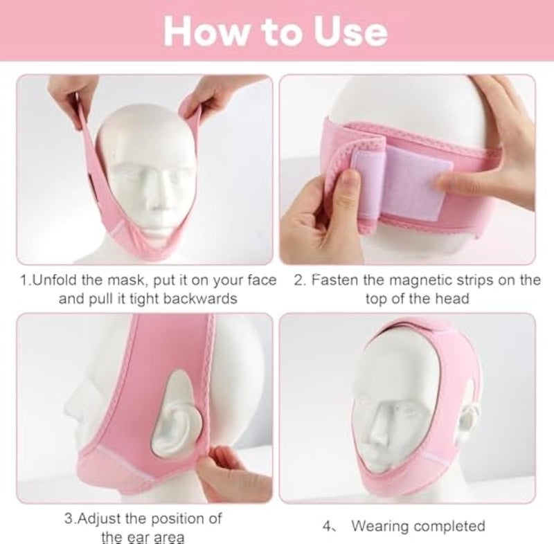 general Unisex V Shape Silicone Face Shaper Mask for Face Tightening Cheeks Chin Neck Reduce Double Chin and Tighten Skin. - Image 3