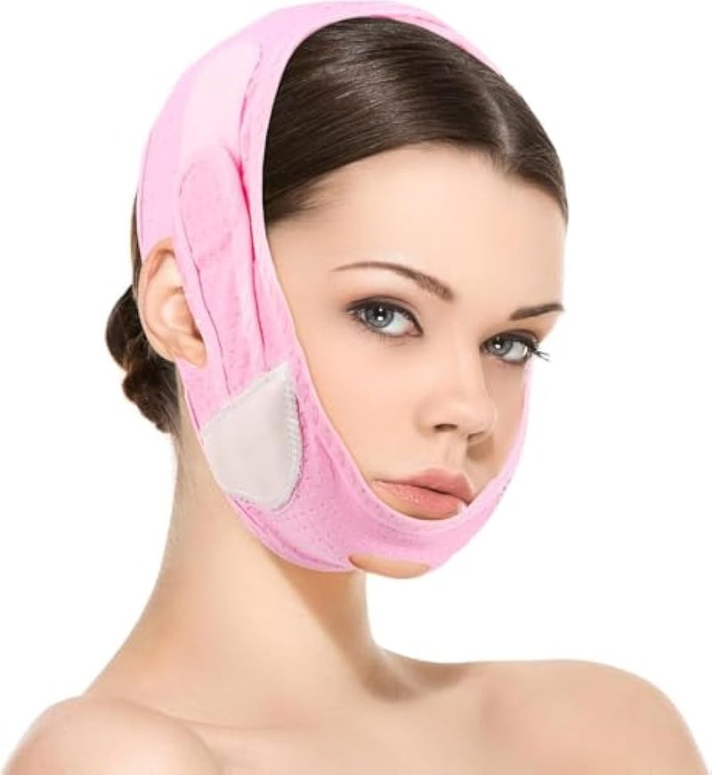 general Unisex V Shape Silicone Face Shaper Mask for Face Tightening Cheeks Chin Neck Reduce Double Chin and Tighten Skin. - Image 1