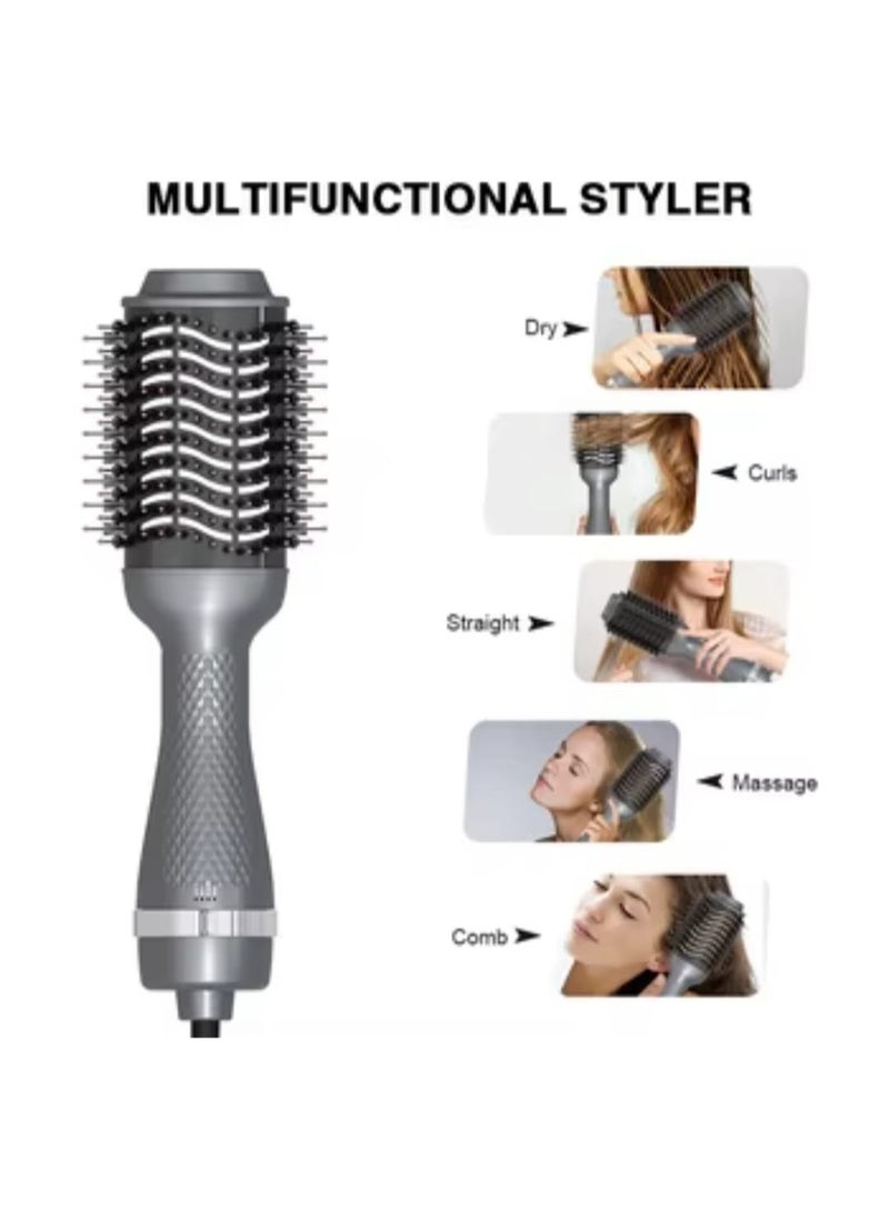 1200W Hot Air Hair Brush – 3 Heat Settings, Ceramic Coating, 360° Swivel Cord, Multifunctional Round Brush for Drying, Straightening & Curling - Image 4