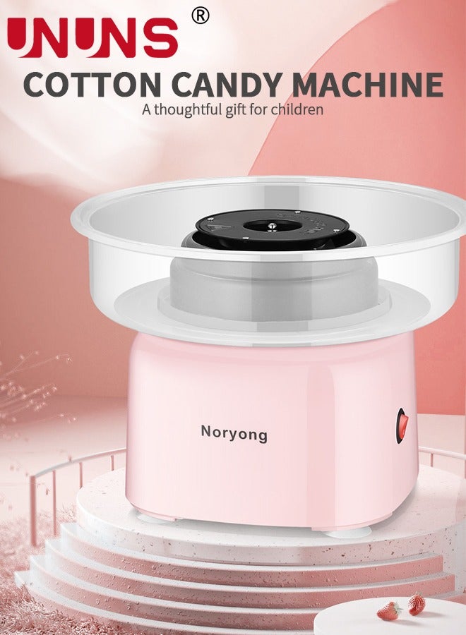 UNUNS Cotton Candy Machine,Cotton Candy Maker Machine With Splash Prevention Bowl For Home Kids Birthday Family Party,Pink - Image 2
