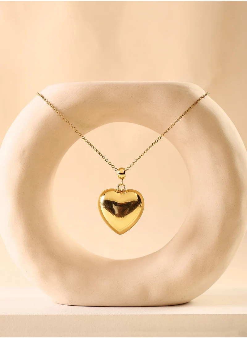 SOHI SOHI Women's The Balloon-Coeur Pendant Necklace For Casual Wear | California Gold Colour | Alloy Material | Lobster Clasp Closure | MetallicNecklace | Pendant Necklace For Women & Girls