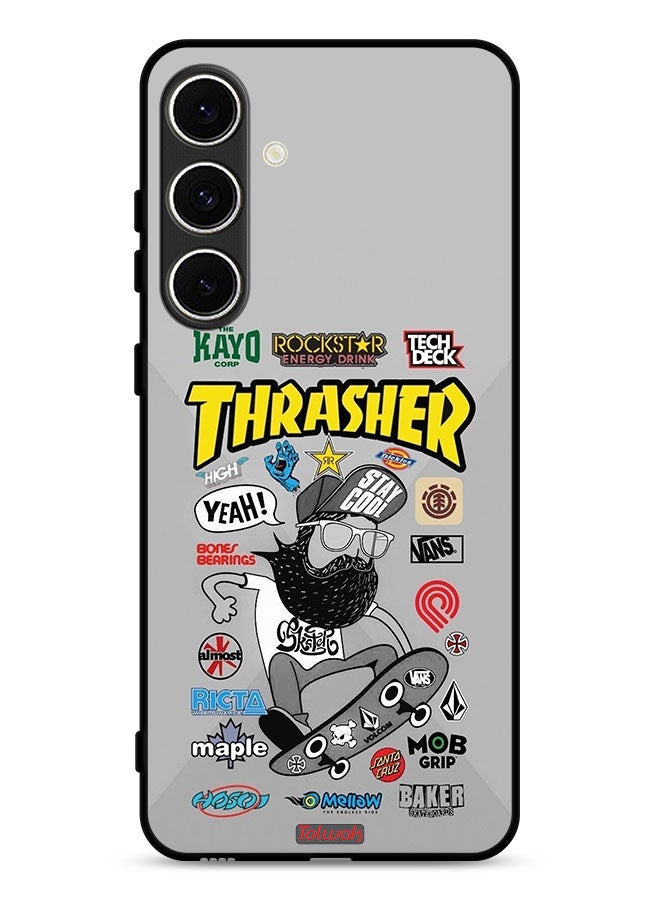 Tolwak Samsung Galaxy S24 FE 5G Protective Case Cover Thrasher Sticker - Image 1