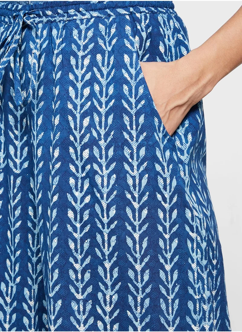 Fabindia Cotton Printed Culotte Pant