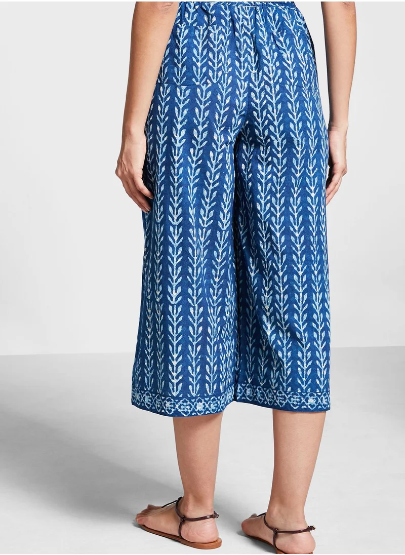 Fabindia Cotton Printed Culotte Pant